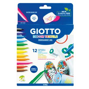 Pennarelli Decor Textile - per tessuto - Giotto - astuccio 12 pennarelli - immagine 1