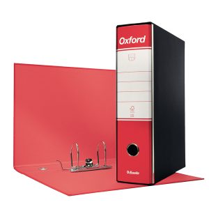 Registratore Oxford G85 - dorso 8 cm - protocollo 23x33 cm - rosso - Esselte - immagine 1