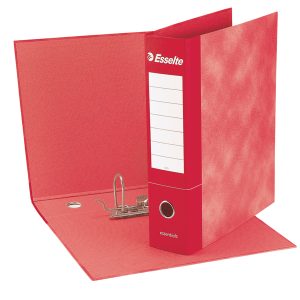 Registratore Essentials G73 - dorso 8 cm - commerciale 23x30 cm - rosso - Esselte - immagine 1