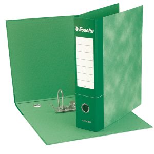 Registratore Essentials G73 - dorso 8 cm - commerciale 23x30 cm - verde - Esselte - immagine 1