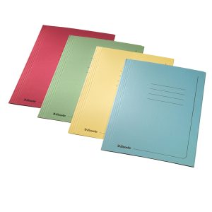 Cartelline 3 lembi - con stampa - 295 gr - 25x35 cm - giallo - Esselte - conf. 25 pezzi - immagine 1