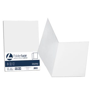 Cartelline semplici Acqua - 200 gr - 25x34 cm - bianco - Favini - conf. 50 pezzi - immagine 1