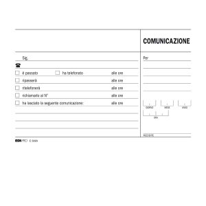 Blocco comunicazioni telefoniche - uso mano - 9,9 x 17cm - 100 fogli - Edipro - immagine 1