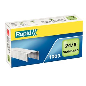 Punti Rapid Standard - 24/6 - acciaio zincato - metallo - Rapid - conf. 1000 pezzi - immagine 1