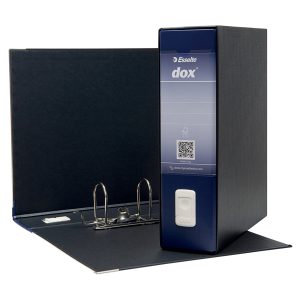 Registratore Dox 1 - dorso 8 cm - commerciale 23x29,7 cm - blu - Esselte Dox - immagine 2