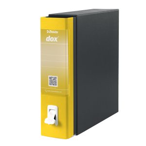 Registratore Dox 1 - dorso 8 cm - commerciale 23x29,7 cm - giallo - Esselte Dox - immagine 1