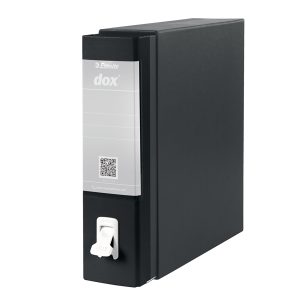 Registratore Dox 1 - dorso 8 cm - commerciale 23x29,7 cm - nero - Esselte Dox - immagine 2