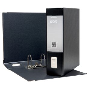 Registratore Dox 1 - dorso 8 cm - commerciale 23x29,7 cm - nero - Esselte Dox - immagine 1