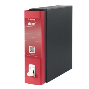 Registratore Dox 1 - dorso 8 cm - commerciale 23x29,7 cm - rosso - Esselte Dox - immagine 2