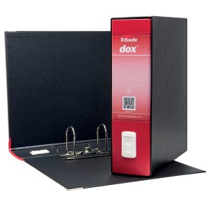 Registratore Dox 1 - dorso 8 cm - commerciale 23x29,7 cm - rosso - Esselte Dox - immagine 1