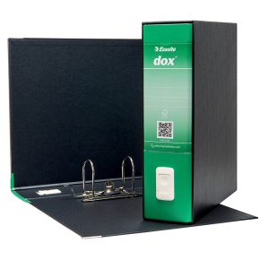 Registratore Dox 1 - dorso 8 cm - commerciale 23x29,7 cm - verde - Esselte Dox - immagine 1