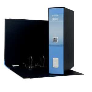 Registratore Dox 2 - dorso 8 cm - protocollo 23x34 cm - azzurro - Esselte Dox - immagine 1