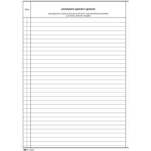 Registro giornale lavori - 31 x 21cm - 47pg - numerate - Edipro - immagine 4