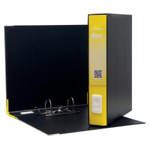 Registratore Dox 4  - dorso 5 cm - commerciale 23x29,7 cm - giallo - Esselte Dox - immagine 2
