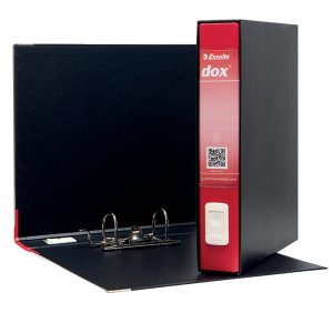 Registratore Dox 4  - dorso 5 cm - commerciale 23x29,7 cm - rosso - Esselte Dox - immagine 1