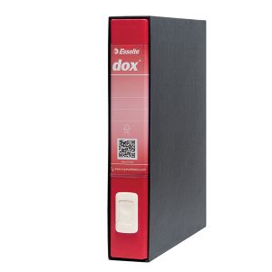 Registratore Dox 4  - dorso 5 cm - commerciale 23x29,7 cm - rosso - Esselte Dox - immagine 2