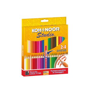 Matite colorate Studio - diametro mina 2,8 mm - colori assortiti - Koh-I-Noor - astuccio 24 pezzi - immagine 1