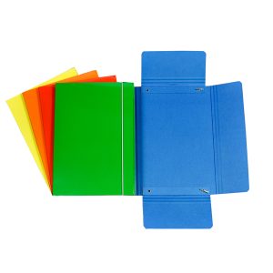 Cartellina con elastico - cartone plastificato - 3 lembi - 17x25 cm - colori assortiti - Cartotecnica del Garda - immagine 1