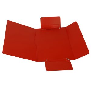 Cartellina con elastico - presspan - 3 lembi - 700 gr - 25x34 cm - rosso - Cartotecnica del Garda - immagine 1