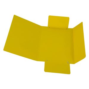 Cartellina con elastico - presspan - 3 lembi - 700 gr - 25x34 cm - giallo - Cartotecnica del Garda - immagine 1