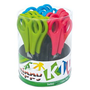 Forbice Snippy - centimetrata - punta tonda - 13,5 cm - lama acciaio inox - colori assortiti - Lebez - conf. 24 pezzi - immagine 1