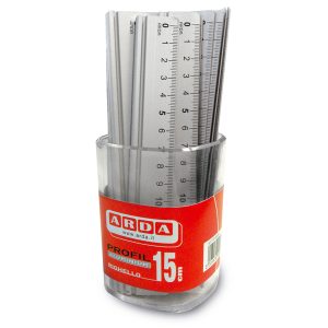 Barattolo 15 righelli - 15cm - alluminio - Arda - immagine 1