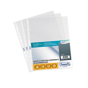 Buste forate Special PP - Superior - buccia - 21x29,7 cm - trasparente - Favorit - conf. 50 pezzi - immagine 1