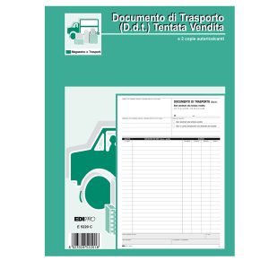 Blocco DDT carico tentata vendita - 50 fogli autoricalcanti - A4 - 29,7 x 21cm - Edipro - immagine 1
