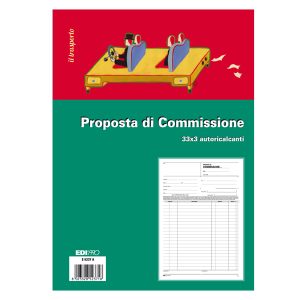 Blocco copia commissioni - 33 fogli 3 copie autoricalcanti - 29,7 x 21cm - Edipro - immagine 1