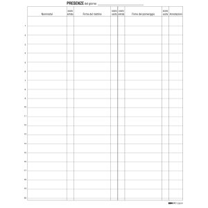 Registro firme presenze al lavoro - 31 x 24cm - 100 fogli - Edipro - immagine 3