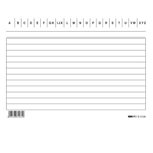 Schede in cartoncino rigate - 15x10,5 cm orizzontale - Edipro - conf. 100 pezzi - immagine 1