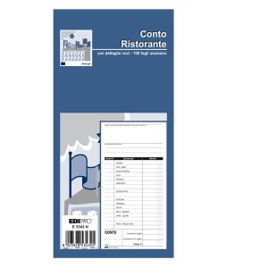 Blocco conto ristorante con dettaglio voci - uso mano - 22 x 10cm - 100 fogli - Edipro - immagine 1