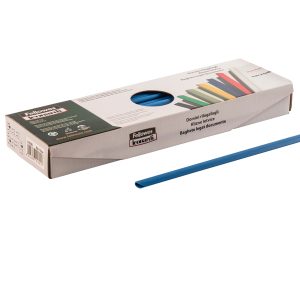 Dorsetti tondi per rilegatura - 3 mm - blu - Fellowes - scatola 50 pezzi - immagine 1