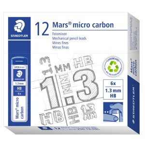 Mine Mars Micro - mina 1,3mm - gradazione HB - Staedtler - astuccio 6 mine - immagine 2