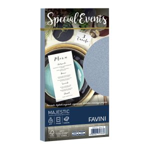 Busta Special Events metal - argento - 110 x 220mm - 120gr - Favini - conf. 10 buste - immagine 1