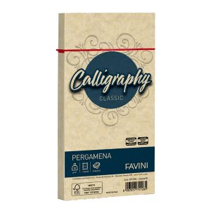 Busta Calligraphy Pergamena - 110 x 220 mm - 90 gr - crema 05 - Favini - conf. 25 pezzi - immagine 1