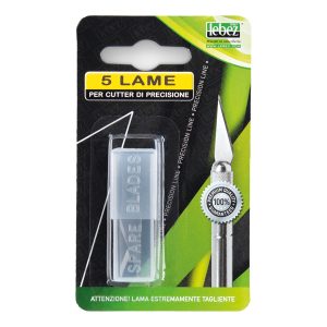 Lame di ricambio - per cutter Hobby Knife - Lebez - conf. 5 pezzi - immagine 1