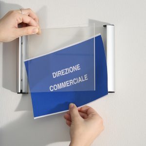 Porta targa appendibile Wall Sign - A4 - 21 x 30 cm - Tecnostyl - immagine 2