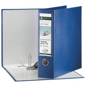 Registratore Leitz 180° G65 - dorso 8 cm - protocollo 23x33 cm - blu - Leitz - immagine 1