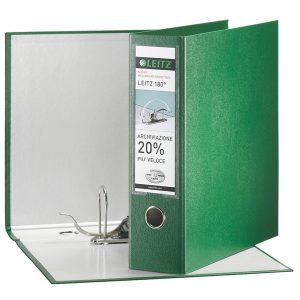 Registratore Leitz 180° G65 - dorso 8 cm - protocollo 23x33 cm - verde - Leitz - immagine 1