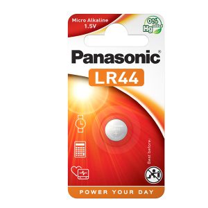 Micropila LR44 - 1,5V - a pastiglia - alcalina - Panasonic - blister 1 pezzo - immagine 1
