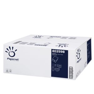 Carta igienica interfogliata - 18 gr - strappo 11x21 cm - Papernet - pacco da 224 strappi - immagine 1