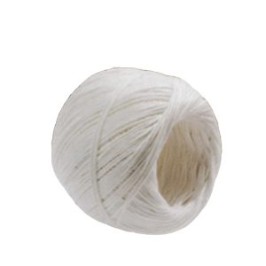 Rotolo di spago - diametro 1 mm - lunghezza 90 m - fibra naturale titolo 2/6 - 100 gr - finitura candido cerato - bianco - Viva - conf. 10 pezzi - immagine 1