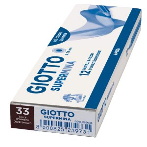 Pastello Supermina - mina 3,8 mm - terra d'ombra 33 - Giotto - immagine 2