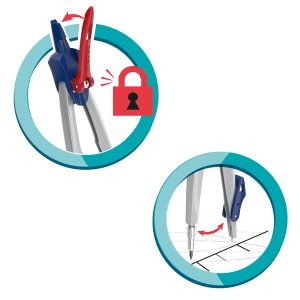 Compasso Stop System - con adattatore e mine ricambio - diametro max cerchio 282mm - Maped - immagine 4