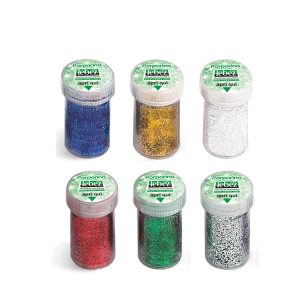 Porporina glitter - 15gr - colori assortiti - Lebez - conf. 12 tubi - immagine 2