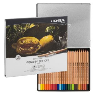 Pastelli Aquarell Rembrandt - 3,7 mm - colori assortiti - Lyra - scatola metallo 24 pezzi - immagine 1