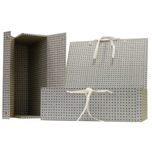 Scatola archivio in legno - 38x27 cm - dorso 12 cm - grigio - Brefiocart - immagine 1