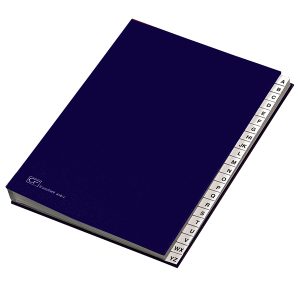 Classificatore alfabetico A/Z - 640E - 24x34 cm - blu - Fraschini - immagine 1