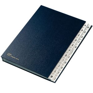 Classificatore alfabetico A/Z - 640D - 24x34 cm - blu - Fraschini - immagine 1